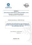 Evaluation des performances agronomiques de grandes cultures irrigu&eacute;es conduites en agriculture de conservation des sols