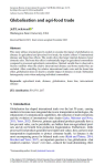 Globalisation and&nbsp;agri-food trade