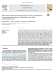 What matters most in determining European farmers participation in agri-environmental measures? A systematic review of the quantitative literature