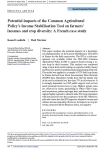 Potential impacts of the Common Agricultural Policy's&nbsp;Income Stabilisation Tool on farmers' incomes and crop diversity: a French case study