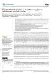 Regulated deficit irrigation to boost processing tomato sustainability and fruit quality