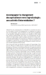 Accompagner le changement des agriculteurs vers l'agro&eacute;cologie&nbsp;: une activit&eacute; d'interm&eacute;diation&nbsp;?