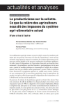Le productivisme sur la sellette. Ce que la col&egrave;re des agriculteurs nous dit des impasses du syst&egrave;me agri-alimentaire actuel. D'une crise &agrave; l'autre
