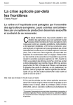 La crise agricole par-del&agrave; les fronti&egrave;res