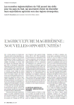 L'agriculture Maghr&eacute;bine : nouvelles opportunit&eacute;s