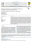 Robust policy frameworks for strengthening the resilience and sustainability of agri-food global value chains