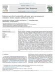 Enhancing agricultural sustainability with water and crop management strategies in modern irrigation and drainage networks