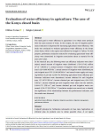 Evaluation of water efficiency in agriculture: the case of the Konya closed basin
