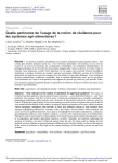 Quelle pertinence de l'usage de la notion de r&eacute;silience pour les syst&egrave;mes agri-alimentaires&nbsp;?