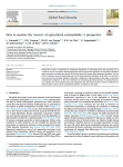 How to monitor the 'success' of agricultural sustainability: a perspective