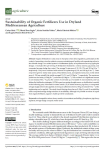 Sustainability of organic fertilizers use in dryland Mediterranean agriculture