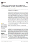 The landscape ecological quality of two different farm management models: polyculture agroforestry vs. conventional