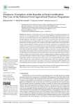 Producers perception of the benefits of farm certification: the case of the national good agricultural practices programme