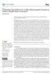 Examining crop yield losses in Igdir plain irrigation systems in T&uuml;rkiye amidst water constraints