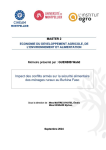 Impact des conflits arm&eacute;s sur la s&eacute;curit&eacute; alimentaire des m&eacute;nages ruraux au Burkina Faso