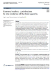 Farmers' markets contribution to the resilience of the food systems