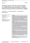 Enforcing contracts: the role of state subsidies as a hybrid enforcement mechanism in contracts between tomato processors and farmers in Algeria