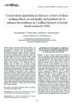 Conservation agriculture in Morocco: review and analysis for the resilience of the cereal system on 1 million hectares by 2030