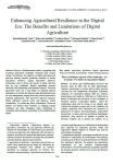 Enhancing agricultural resilience in the sigital era: the benefits and limitations of digital agriculture