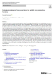 Ecological redesign of crop ecosystems for reliable crop protection. A review