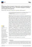 Optimizing water footprint, productivity, and sustainability in Southern Italian olive groves: the role of organic fertilizers and irrigation management