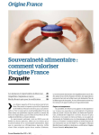 Souverainet&eacute; alimentaire : comment valoriser l'origine France