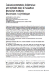 &Eacute;valuation mon&eacute;taire d&eacute;lib&eacute;rative : une m&eacute;thode mixte d'&eacute;valuation des valeurs multiples des services &eacute;cosyst&eacute;miques
