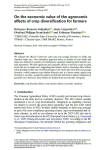 On the economic value of the agronomic effects of crop diversification for farmers