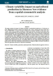 Climate variability impact on agricultural production in Morocco: new evidence from a spatial econometric analysis