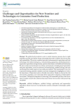 Challenges and opportunities for new frontiers and technologies to guarantee food production