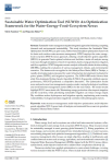Sustainable Water Optimization Tool (SUWO): an optimization framework for the waterenergyfoodecosystem nexus