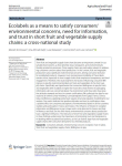 Ecolabels as a means to satisfy consumers' environmental concerns, need for information, and trust in short fruit and vegetable supply chains: a cross-national study