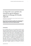 Les disparit&eacute;s socio-spatiales des transitions agro&eacute;cologiques : apports et &eacute;clairages de l&eacute;chelle r&eacute;gionale