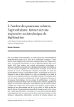&Agrave; lombre des panneaux solaires, lagrivolta&iuml;sme. Retour sur une trajectoire sociotechnique de l&eacute;gitimation