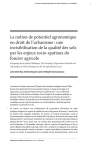 La notion de potentiel agronomique en droit de lurbanisme : une invisibilisation de la qualit&eacute; des sols par les enjeux socio-spatiaux du foncier agricole