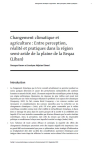 Changement climatique et agriculture : entre perception, r&eacute;alit&eacute; et pratiques dans la r&eacute;gion semi-aride de la plaine de la Beqaa (Liban)