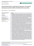 Environmental policy in agricultural landscapes: the need for balancing ecosystem health and biodiversity conservation