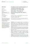 Evolution and transformation of vineyard landscapes and promotion of sustainable viticulture. The case of Boukornine protected area in Tunisia