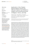 Application of the Original Agroecological Survey and Indicator System tool (OASIS) to organic and conventional farms in Belgium, France, and Italy