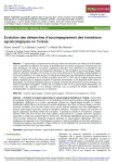 &Eacute;volution des d&eacute;marches daccompagnement des transitions agro&eacute;cologiques en Tunisie