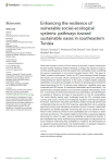 Enhancing the resilience of vulnerable social-ecological systems: pathways toward sustainable oases in southeastern Tunisia