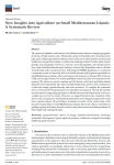 New insights into agriculture on small Mediterranean islands: a systematic review