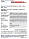 Factors affecting investments in environmental assets by agricultural machinery cooperatives (CUMAs): evidence from France