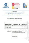 Agent-based modeling of pollinator-agricultural practices interactions in a living lab