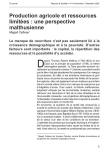 Production agricole et ressources limit&eacute;es : une perspective malthusienne