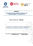 Financement de ladaptation agricole en M&eacute;diterran&eacute;e