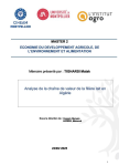Analyse de la cha&icirc;ne de valeur de la fili&egrave;re lait en Alg&eacute;rie