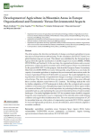 Development of agriculture in mountain areas in europe: organisational and economic versus environmental aspects