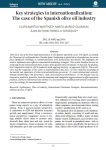 Key strategies to internationalization: the case of the Spanish olive oil industry