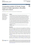 Comparative analysis of climate change impact on Italian agriculture: a Ricardian regression analysis